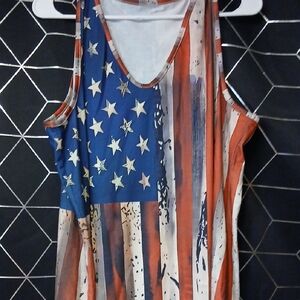 Patriotic Sleeveless Women's Top